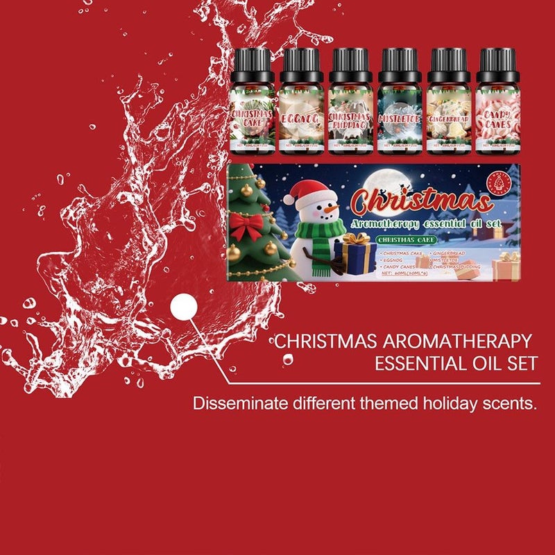 Christmas Essential Oils – 6-pack Winter Scent Diffuser Starter Kit – Natural Fragrances for Home, Holiday Aromatherapy – Cinnamon - Image 5